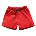 thumbnail image 2 of zeranth Men Running Shorts Elastic Waist Drawstring Gym Short Pants Solid Color Wide Leg Outdoor Shorts Streetwear, 2 of 7
