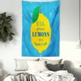 thumbnail image 3 of Tequila Tapestry, Funny Drinking Quote on Lemon with Mexican Themed Icons, Wall Hanging for Bedroom Living Room Dorm Decor, 40"W X 60"L, Sky Blue Mustard Green and Caramel, by Ambesonne, 3 of 5