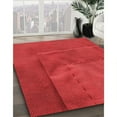 thumbnail image 3 of Ahgly Tapis Rond Lavable en Machine Intérieur Transitionnel Rouge, 8 Pieds Rond, 3 of 7