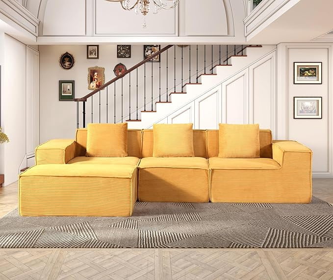 L shape modular sectional sofa