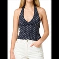 thumbnail image 2 of Tops Halter para Mujer, de Verano, con Escote en V Profundo, Sin Mangas, Color Negro, para Salir, Ropa Y2K Negro M, 2 of 9