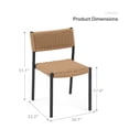thumbnail image 4 of JOIVI 2-Piece Stackable Outdoor Patio Chairs Set, Hand-Woven PE Rattan Wicker Dining Chairs, No Assembly, Space-Saving for Patio & Balcony, 4 of 7