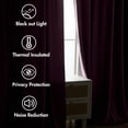 thumbnail image 6 of Dark Purple Velvet Curtains 84 inches 2 Panels - Luxury Room Darkening Window Drapes for Bedroom Living Room Thermal Insulated Super Soft Blackout, Back Tab Rod Pocket Pinch Pleated, W52 x L84, 6 of 13