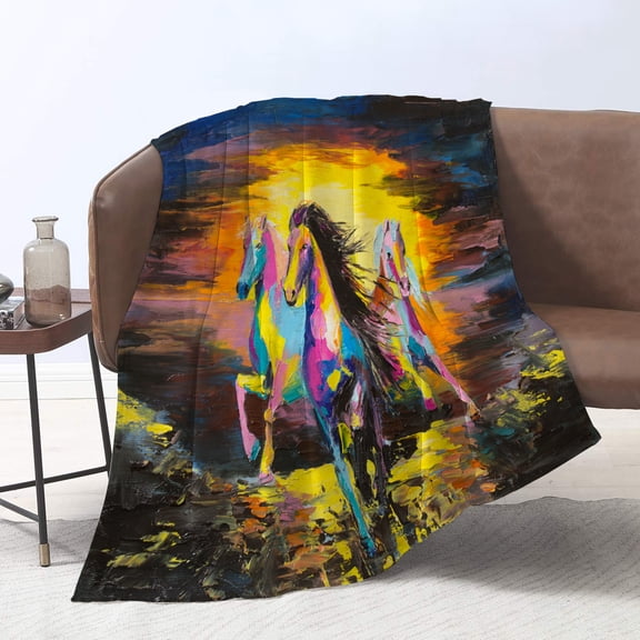 Unique Print Blanket Throw Comfortable Warm Velet Plush Fluffy Throw Blanket Perfect Gift for Couch Sofa or Bed 50"(Width) x 80"(Length)