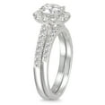 thumbnail image 2 of SZUL Women's AGS Certified 2 Carat TW Diamond Halo Bridal Set in 14K White Gold (H-I Color, I1-I2 Clarity), 2 of 4