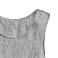 thumbnail image 6 of Linen Tank Tops for Men Summer, Solid Color Casual Sleeveless T Shirts, Grey L, 6 of 7