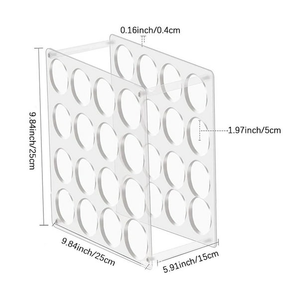 Removable 16/32 Hole Vinyl Roll Holder Acrylic Wrapping Paper Storage Rack 16 Holes