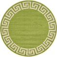 thumbnail image 1 of Unique Loom Athens Border Area Rug Round 6' x 6' Light Green/Beige, 1 of 2