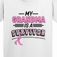 thumbnail image 4 of Inktastic My Grandma is a Survivor Breast Cancer Awareness Youth T-Shirt, 4 of 5