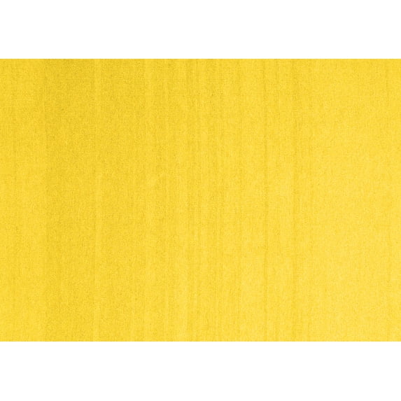 Ahgly Company Indoor Rectangle Solid Yellow Modern Area Rugs, 5' x 7'