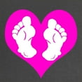 thumbnail image 2 of CafePress - White Feet In Pink Heart Maternity T Shirt - Maternity Dark T-Shirt, 2 of 3