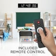 thumbnail image 6 of Ivation Large Digital Clock, 48" Led Wall Clock with Stopwatch, Alarms, Timer, Temp & Remote, White, 6 of 10