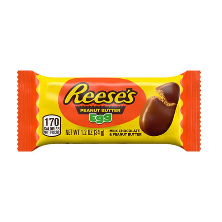 Reeses, Milk Chocolate Peanut Butter Egg Candy, Easter, 1.2 oz, Pack
