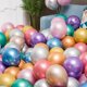 thumbnail image 1 of 600 Uds. Globos metálicos de 10 pulgadas Metal cromado látex brillante para Bir, 1 of 5