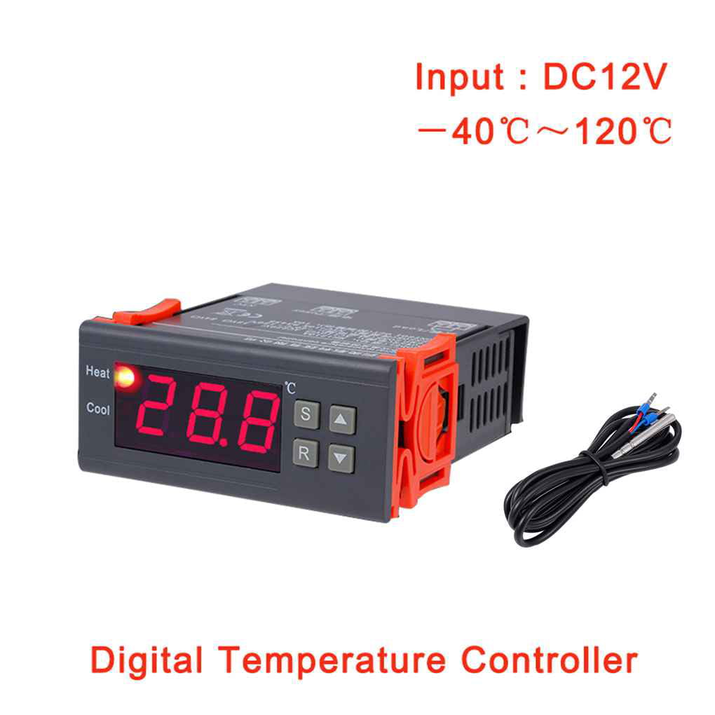 DC 12V ℃/℉ Digital LCD Thermostat Temperature Control Heat Cold Pet Dog Reptile 
