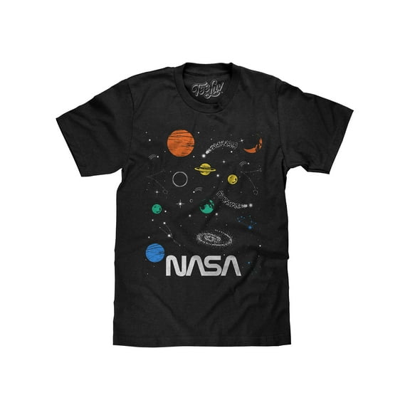 Tee Luv Men's NASA Planets and Stars Space T-Shirt (L)