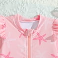 thumbnail image 4 of Toddler Girl Swimsuit Long Sleeve Printing Beach Bathing Baby Suit Girls Swimwear Swimsuit Toddler Girls Swimsuit,2-3 Years, 4 of 4