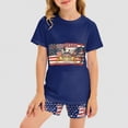 thumbnail image 2 of HCNTES Baby Boys Girls Independence Day Short Sleeved Two piece Set With Cute Cartoon Pattern Kids Girl Boy Spring Summer Outfit 2T 3T 4T 5T(H03-Dark Blue,9-10 Years), 2 of 7