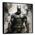 thumbnail image 2 of Designart "Minimalist Depiction Of Superheroes In Darkness I" Superheros Floater Framed Canvas Art Print, 2 of 5