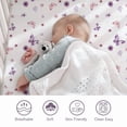 thumbnail image 5 of Little Grape Land Fitted Crib Sheets 2 Pack for Toddler Girls, 28"x 52" Extra Soft Microfiber Crib Sheet Set, Butterfly&Purple, 5 of 6