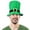 Green A, variant on ZQUUVOU St Patrick’s Day Top Hat Green Satin Hat with Velvet Ribbon Gold Buckle for Leprechaun Festival Party Decorations Green C