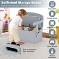 thumbnail image 6 of Spaco 3-in-1 Kids Convertible Storage Bench Wood Activity Table and Chair Set-Gray, Toddler Table and Chair Set for Arts & Crafts, Snack Time, Homeschooling, Homework, 6 of 7