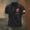 Black, variant on Adult Polo Shirt Men Short Sleeve Button Tee Shirt Lightweight Black Mens Beach Outfit