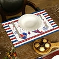 thumbnail image 5 of Dmlowu 4th of July Decorations Placemats 12x18" Insulation Table Mats Non Slip Stain Proof Memorial Day Decorations Outdoor Placemats for Dinner Party Table Hotel Home Decoration, 5 of 7