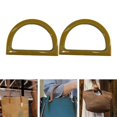 thumbnail image 2 of Baohd 2Pcs Women Purse Handles Belt Replacement DIY Handmade for Tote Purse Making beige D shape, 2 of 9