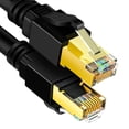 thumbnail image 2 of Cable De Red Cat 8, Conector RJ45 De Contacto Chapado En Oro De Alta Velocidad De 40 Gbps, Cable De Internet Cat 8 De 2000 MHz Para PC Para Juegos, 2 of 8