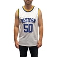 thumbnail image 2 of Neon Boudeaux #50 Western White Basketball Jersey - Mens Medium, 2 of 3