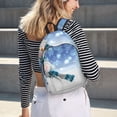 thumbnail image 5 of Bixox Christmas Snowman In The Snow Printing Canvas Backpack Lightweight Casual Travel Backpack School Backpack Fits 15.6 Inch Notebook, 5 of 5