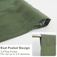 thumbnail image 4 of DriftAway Double Layer Linen Blackout Tie Up Curtains Thermal Insulated Fully Lined Balloon Roman Shade Bathroom Window Adjustable Rod Pocket for Small Window 31 Inch by 47 Inch Olive Green, 4 of 5