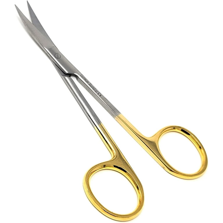 Artman Scissors 5.5 Inches Straight Gold Plated Handle with Tungsten Carbide Inserts Extra Sharp and Durable by Wise Linkers