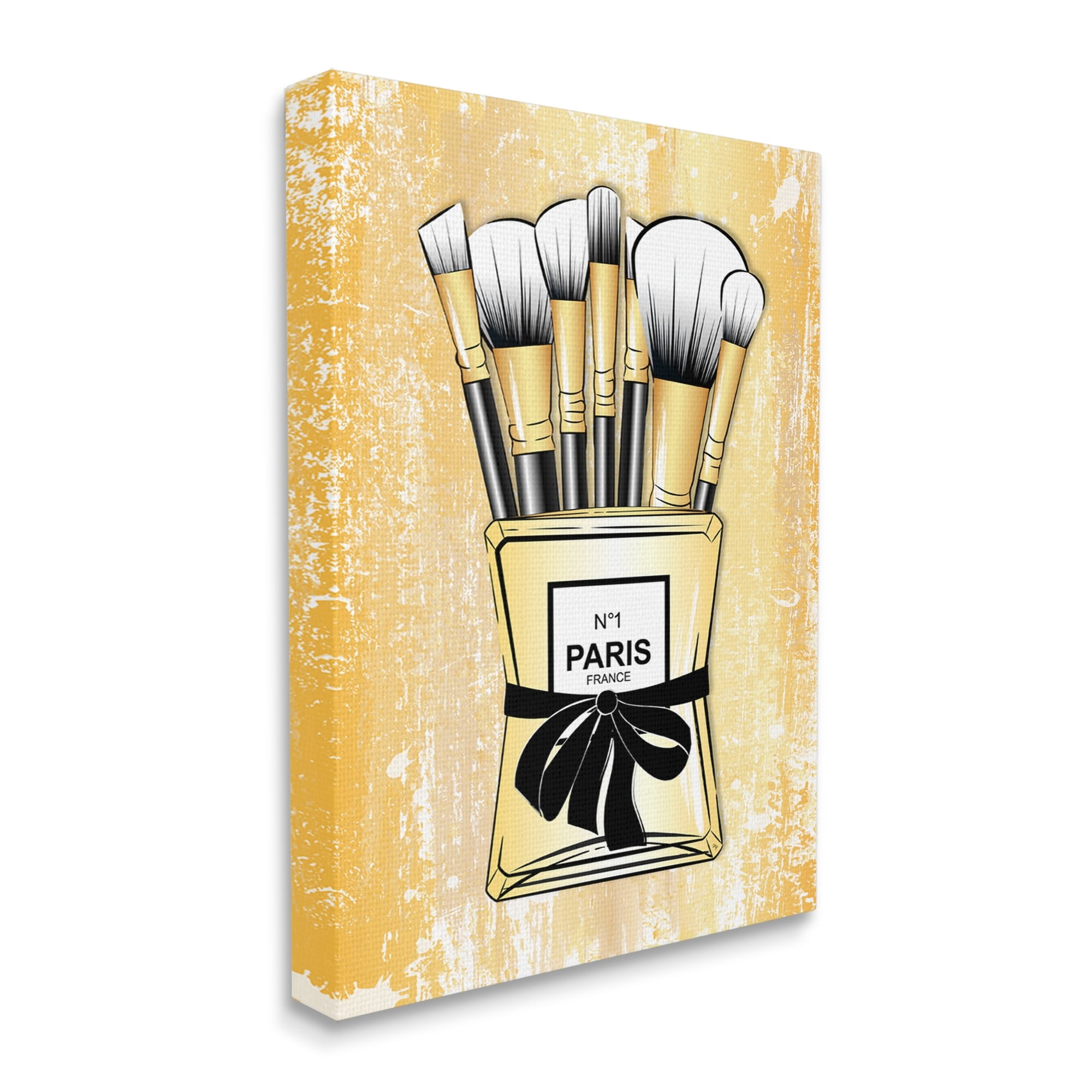 Stupell Industries Makeup Brushes Glam Perfume Beauty & Fashion Painting Gallery Wrapped Canvas Print Wall Art