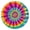 Rainbow Tie Dye-3, variant on Rainbow Tie Dye Mandala Pattern Round Fitted Tablecloth with Elastic Edge,Dining Table Cover Waterproof,Outdoor Round Tablecloth for Camping,Dining,Indoor and Outdoor