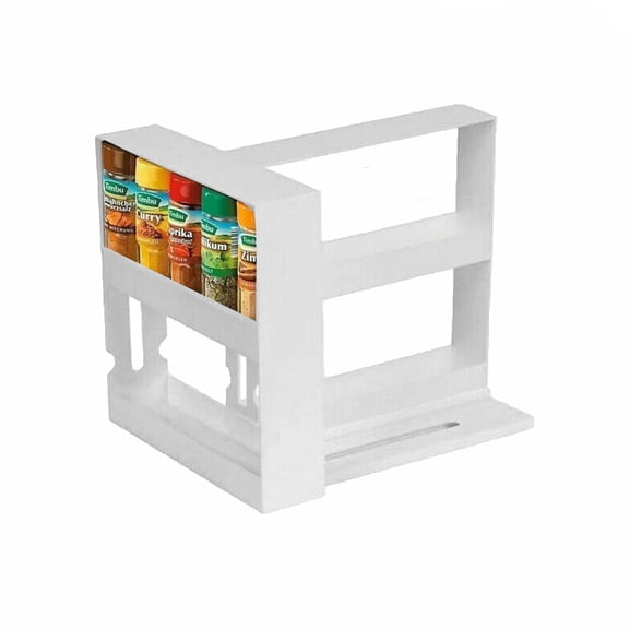 Kitchen Spice Jars Holder Shelf Storage Rack Organizer Rotating Muti-Functional