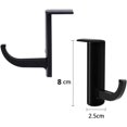 thumbnail image 4 of Gancho adhesivo para auriculares, paquete de 4 ganchos para auriculares, gancho para auriculares, soporte para monitor, soporte para auriculares para juegos, color negro, 4 of 5