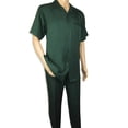 thumbnail image 4 of Men 2pc Walking Leisure Suit Short Sleeves By DREAMS 256-24 Hunter Green, 4 of 10