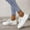 White, variant on Comfortable Sneakers For Women Platform Clearance Lightweight Comfortable Running Shoes Supportive Workout On Sneakers Size 6.5 White