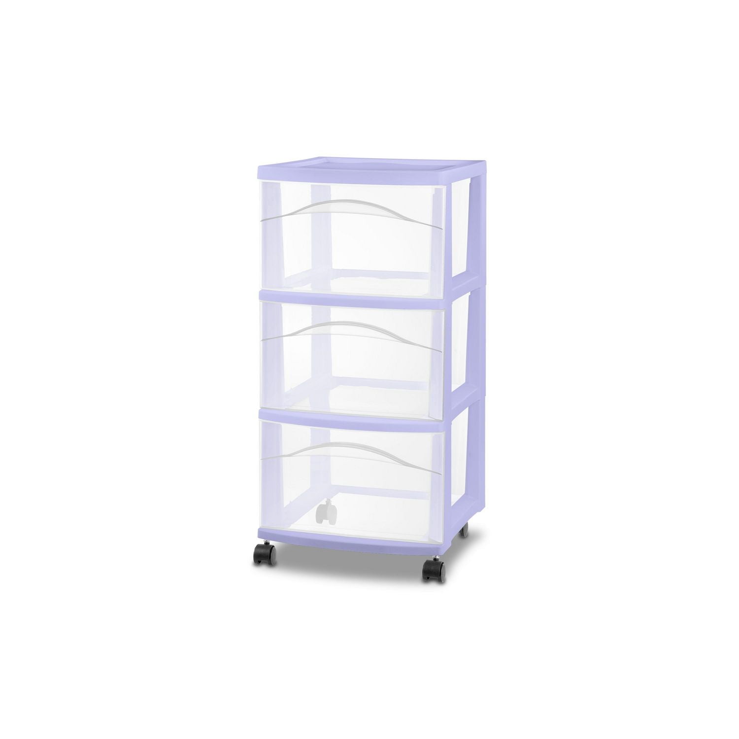 Sterilite 3 Drawer Cart Lilac