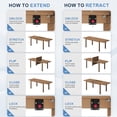 thumbnail image 3 of SERWALL 7-Piece Outdoor Dining Set with Expandable Patio Dining Table and 6 Chairs, 60–83 Inch All-Weather HDPE Patio Furniture Sets for Backyard, Garden, Deck, Poolside - Brown, 3 of 8
