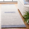 thumbnail image 2 of SAFAVIEH Natura Marina Striped Wool Runner Rug, Ivory/Blue, 2'3" x 8', 2 of 8