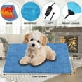 thumbnail image 2 of Pet Heating Pad for Dogs, Indoor Outdoor Waterproof Electric Heated Pad Mat for Cats with Chew Resistant Cord,5 Timer and 6 Level Temperature Pet Bed Warmer-15.7x27.5, 2 of 9