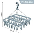 thumbnail image 2 of Foldable Drip Hanger with 32 Clips - Plastic Hanging Drying Rack for Clothes Underwear Socks, 2 of 5