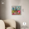 thumbnail image 5 of Lounging Giraffe II Canvas Trendy Animal Art by Art Remedy, Silver Frame, 16" x 16", 5 of 7