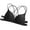 Black, variant on Women's Front Closure Bras Padded Wire-Free Push Up Bralette