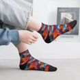 thumbnail image 2 of Fuzoiu Colorful Hawaii Palms Print Adult Socks, Crew Moisture-wicking Socks, Unisex Cushion Crew Socks,Casual Sports Ankle Socks, 2 of 7
