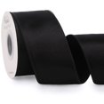 thumbnail image 1 of Cinta negra satinada con alambre satinado de 6,35 cm, color negro, 20 yardas, para Navidad, 1 of 4