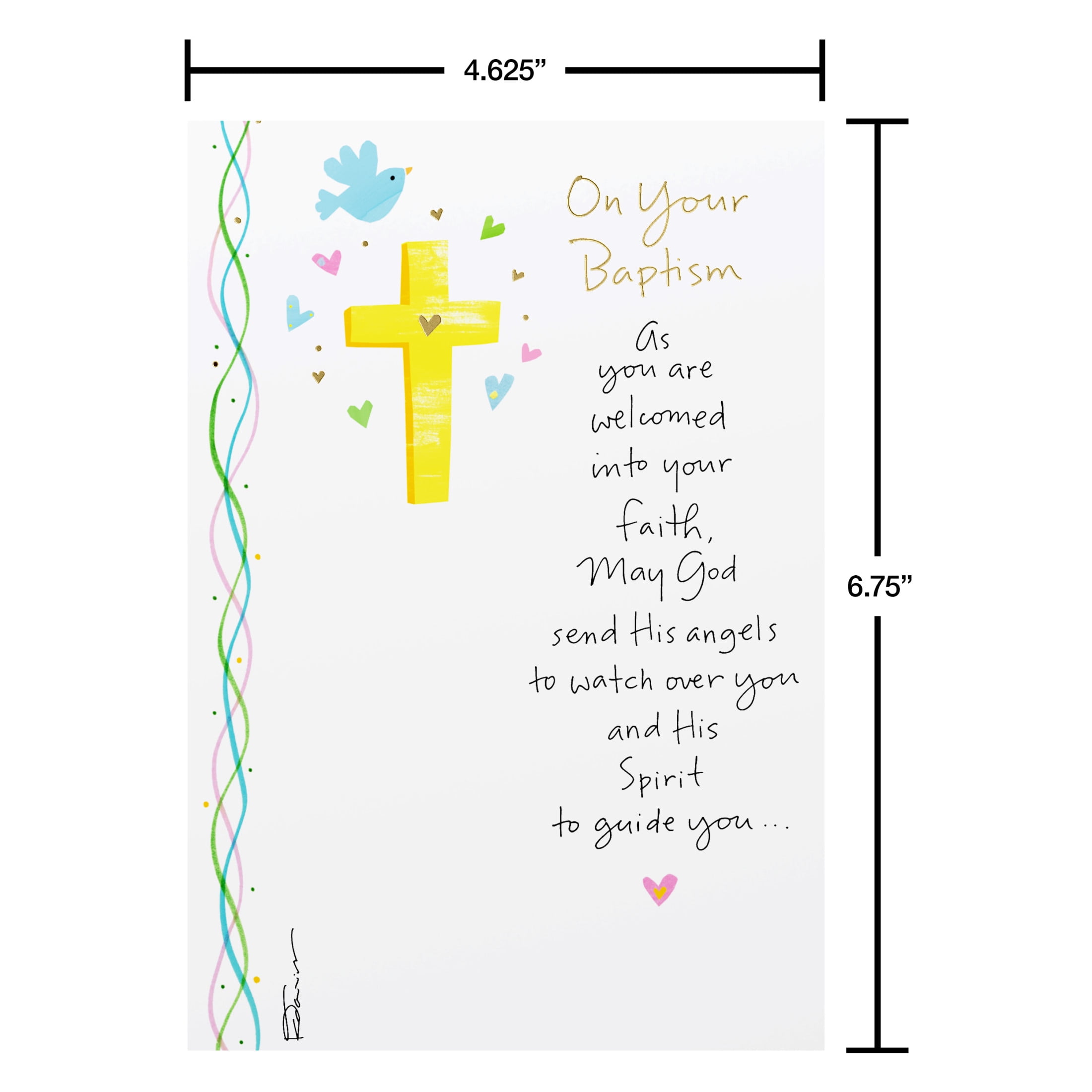 American Greetings Religious Baby Baptism Card (Guided by Faith)